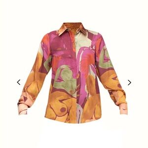 Andrea Iyamah Vana shirt in Eve